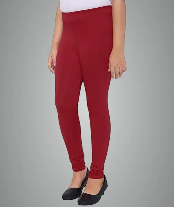 Red_Cotton_Churidar_Leggings_For_Girls