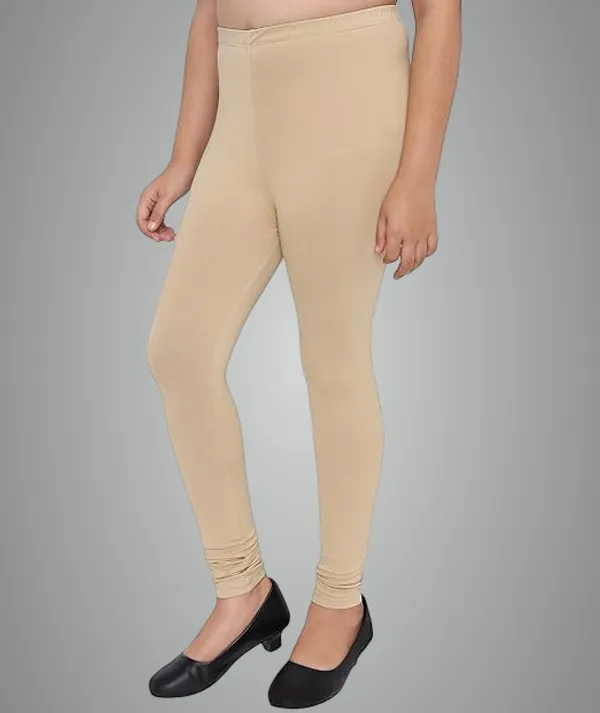 Beige_Cotton_Churidar_Leggings_For_Girls