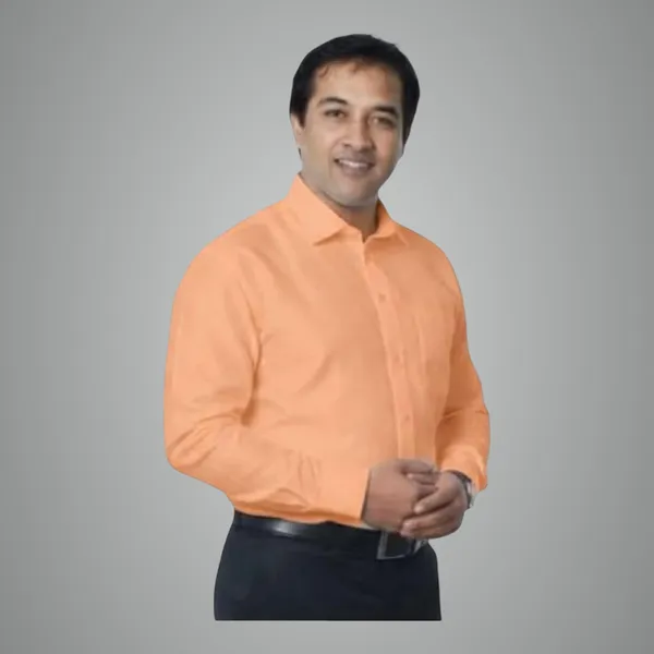 Light_Orange_Cotton_Formal_Shirt_For_Mens