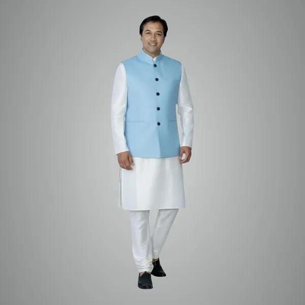Sky_Blue_Cotton_Nehru_Jacket_For_Mens