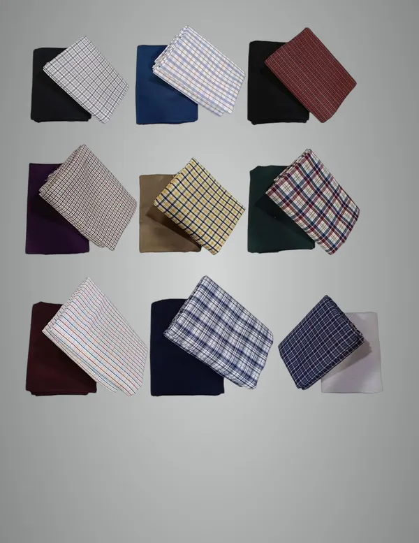 Multicolor_Cotton_Unstitched_Shirt_&_Trouser_Fabric_Set_For_Mens