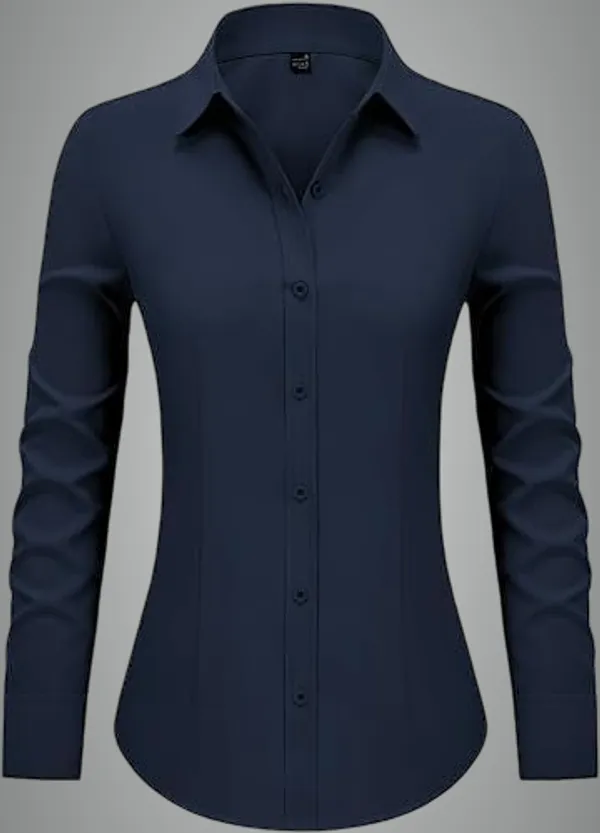 Dark_Navy_Blue_Cotton_Shirt_For_Womens