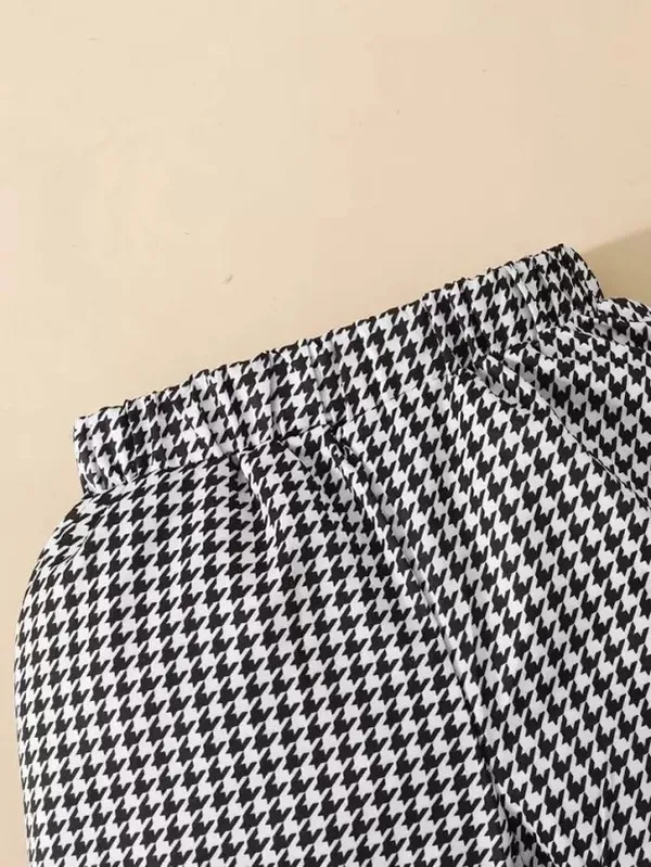 Black_Houndstooth_Print_Co-Ords_Set_For_Girls