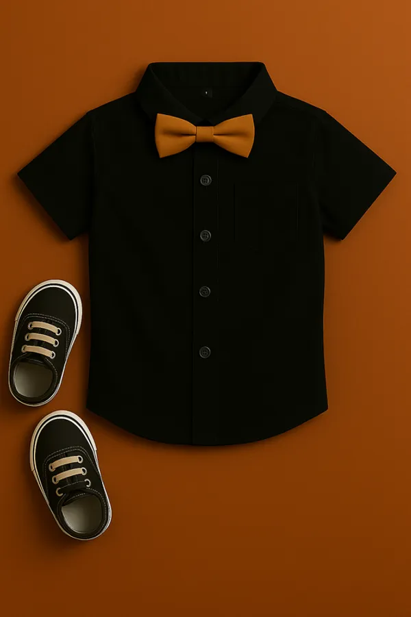 Brown_Pure_Cotton_Exclusive_Clothing_Set_With_Bow_Tie_&_Suspenders_For_Boys