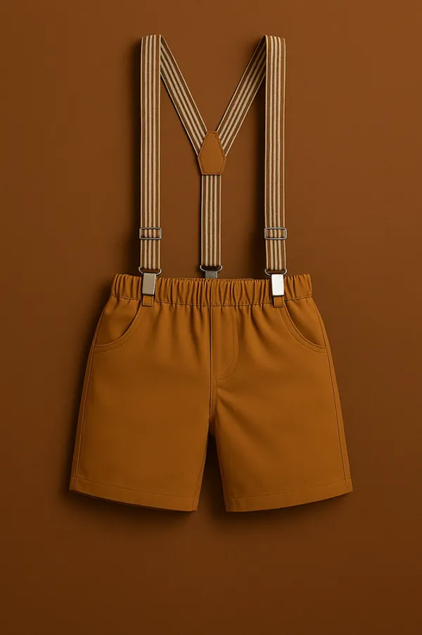 Brown_Pure_Cotton_Exclusive_Clothing_Set_With_Bow_Tie_&_Suspenders_For_Boys
