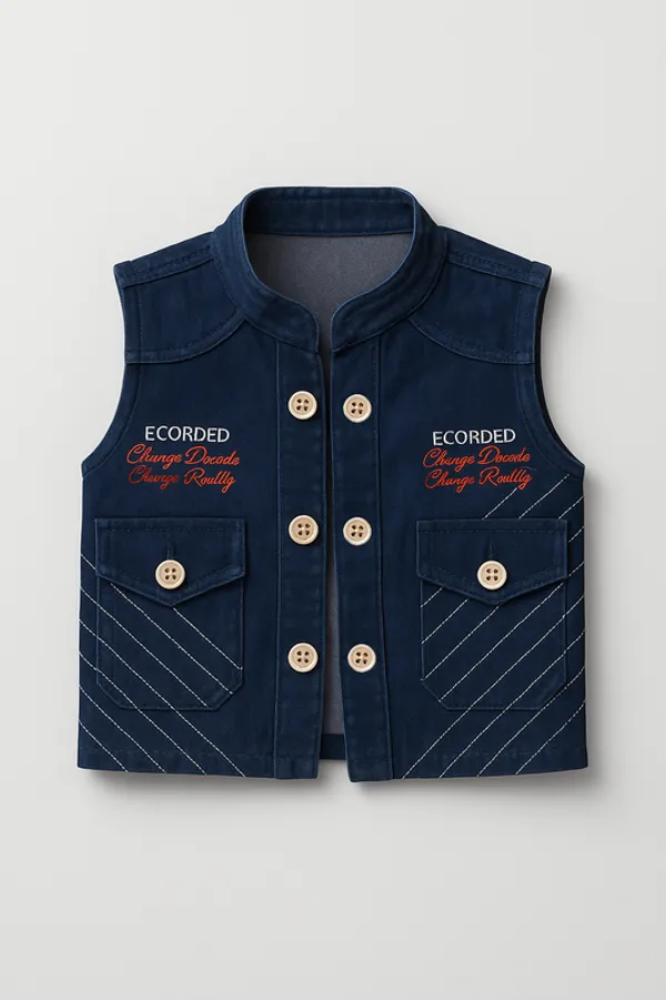 Blue_Denim_Vest_Shirt_&_Pant_Co-Ord_Set_For_Boys