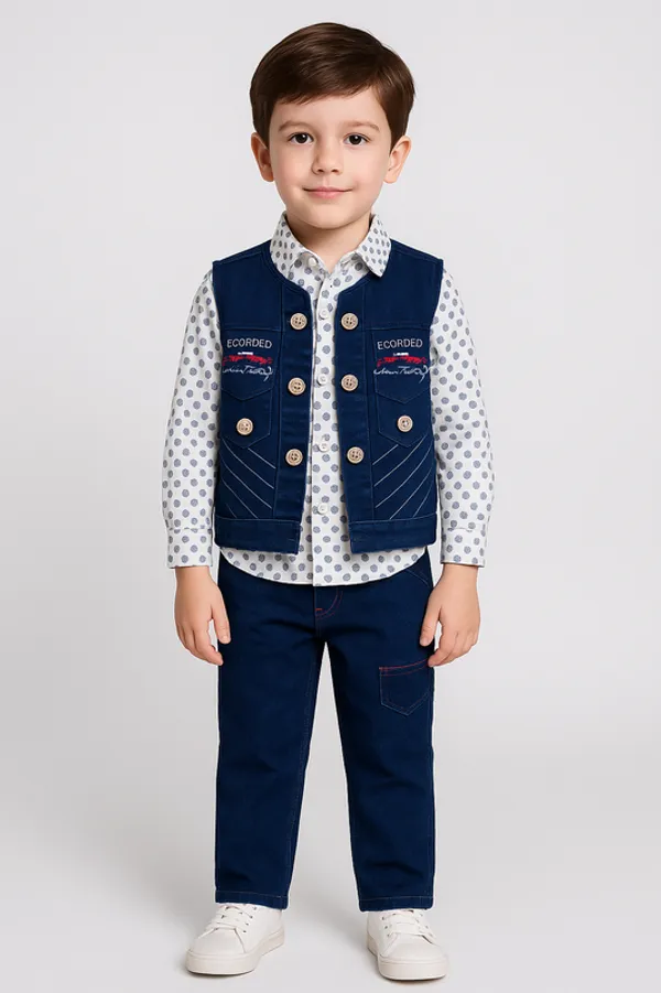Blue_Denim_Vest_Shirt_&_Pant_Co-Ord_Set_For_Boys