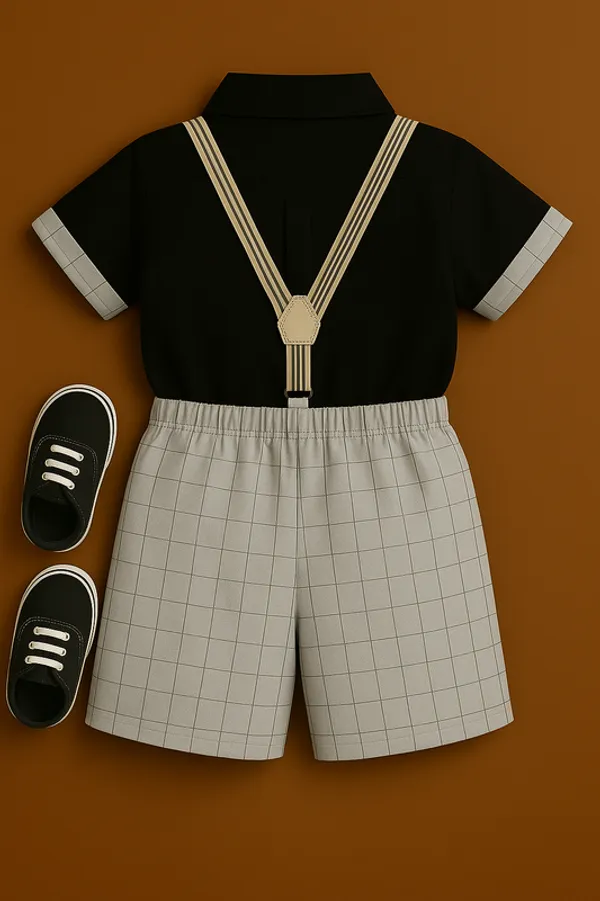 Grey_Pure_Cotton_Exclusive_Clothing_Set_With_Bow_Tie_&_Suspenders_For_Boys