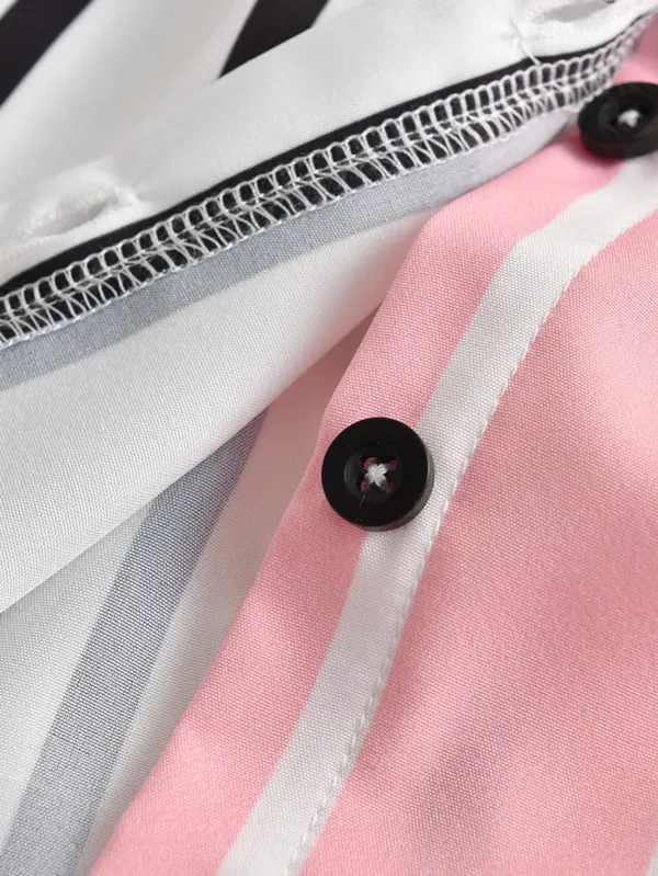 Pink_&_White_Striped_Shirt_Dress_With_Waist_Tie_For_Girls