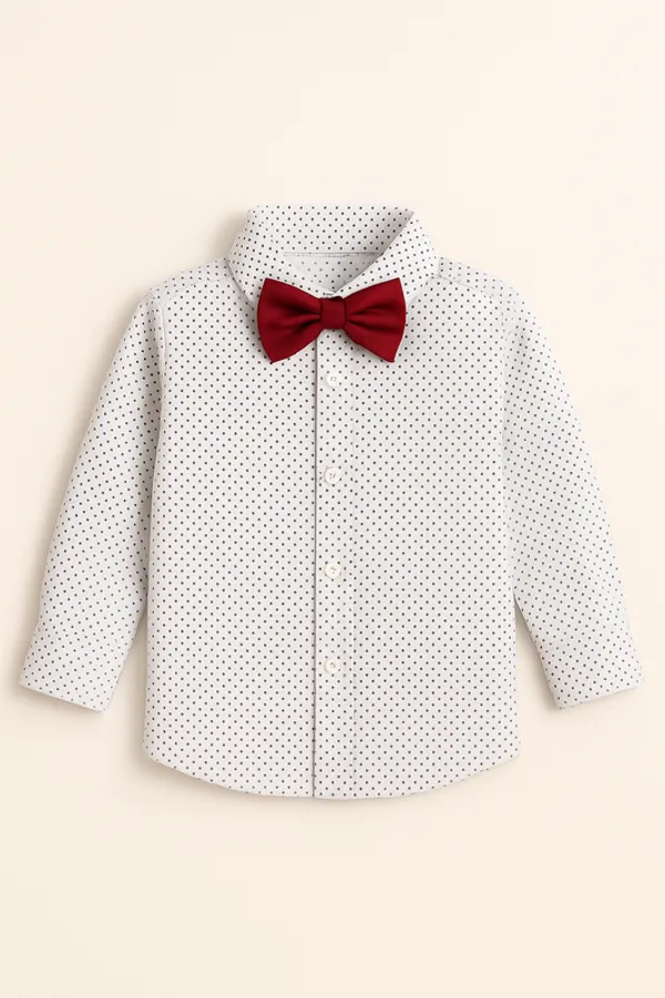 Maroon_Pure_Cotton_Exclusive_Clothing_3-Piece_Partywear_Suit_Shirt,_Waistcoat_&_Bow_Tie_Set_For_Boys