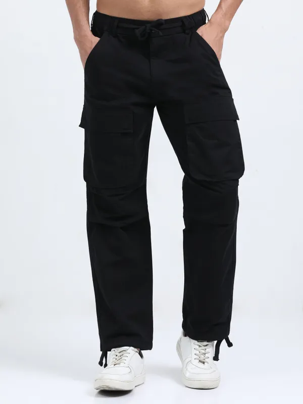 Capella_Black_Cotton_Cargo_Pant_For_Men