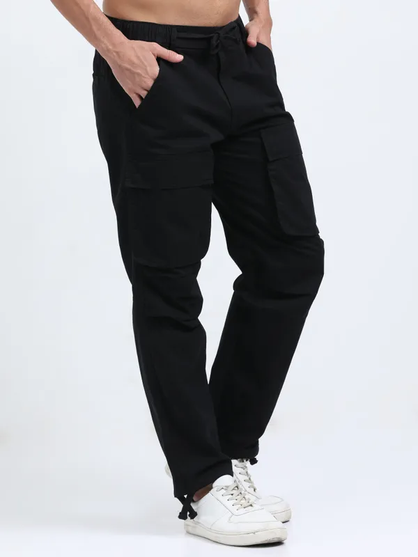 Capella_Black_Cotton_Cargo_Pant_For_Men