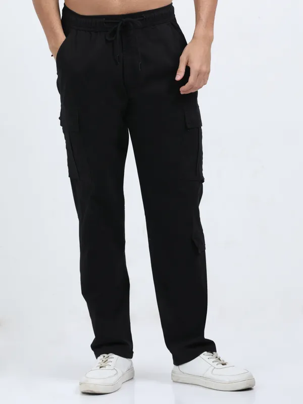 Pollux_Black_Cotton_Cargo_Pant_For_Men