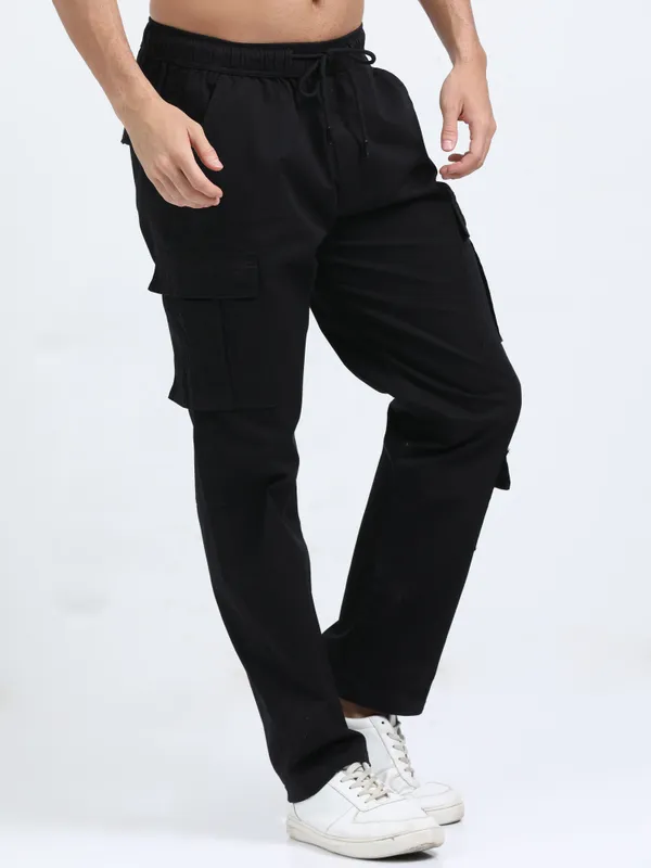 Pollux_Black_Cotton_Cargo_Pant_For_Men