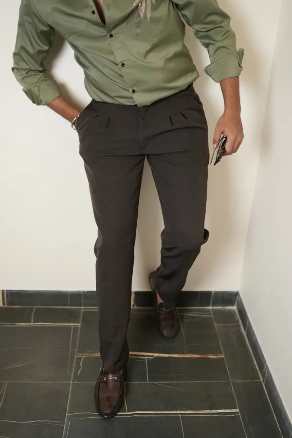 Cannis_Deep_Brown_Cotton_Gurkha_Pant_For_Men