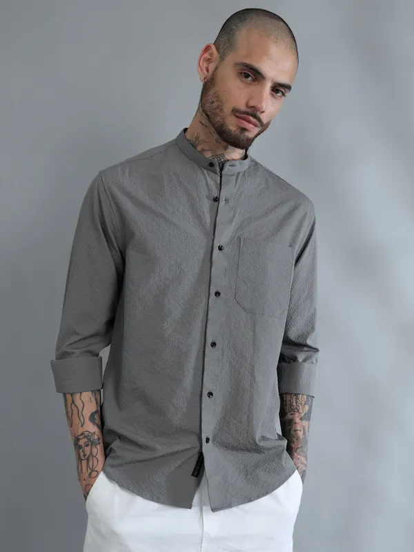 Muscovite_Grey_Cotton_Solid_Shirt_For_Men