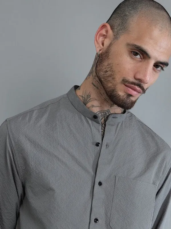 Muscovite_Grey_Cotton_Solid_Shirt_For_Men