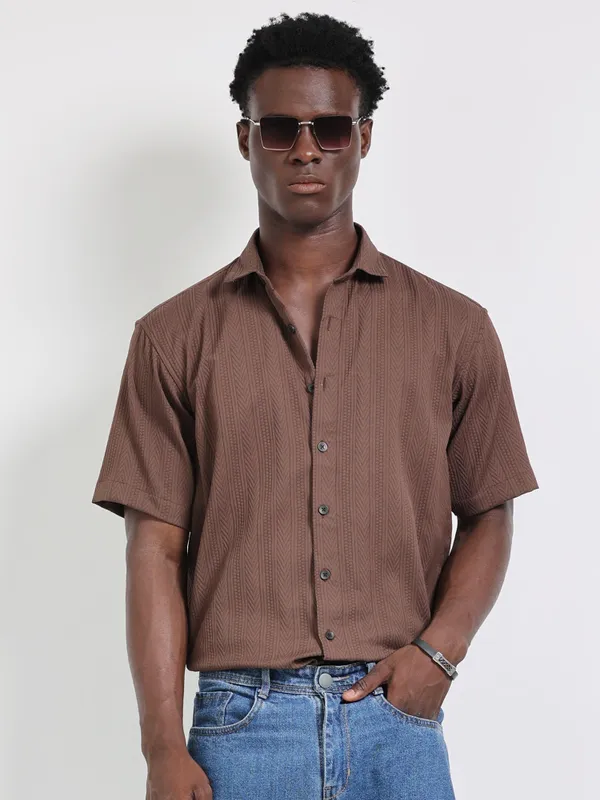 Nashville_Brown_Cotton_Solid_Shirt_For_Men