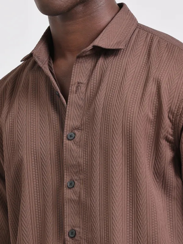Nashville_Brown_Cotton_Solid_Shirt_For_Men