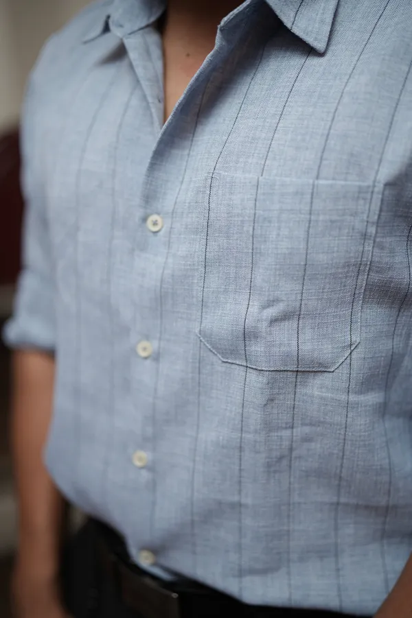 Dunkirk_Grey_Cotton_Striped_Shirt_For_Men