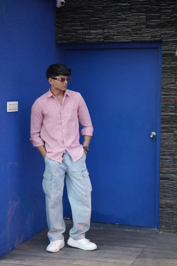 Dunkirk_Pink_Cotton_Striped_Shirt_For_Men