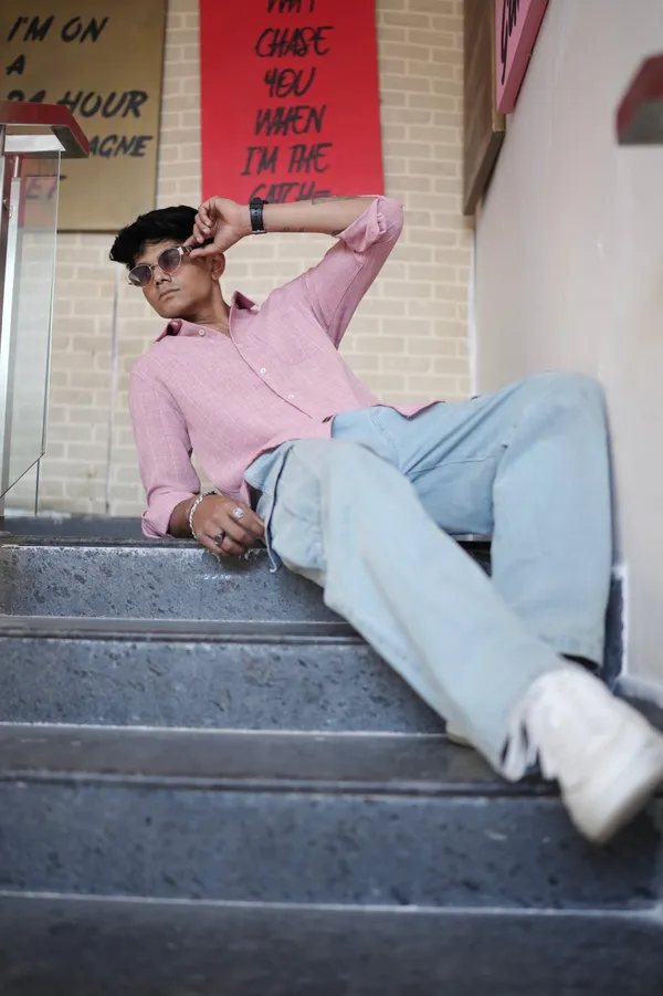 Dunkirk_Pink_Cotton_Striped_Shirt_For_Men