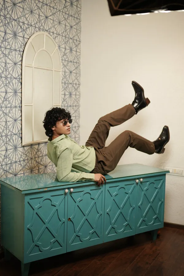 Dunkirk_Pistachio_Cotton_Solid_Shirt_For_Men