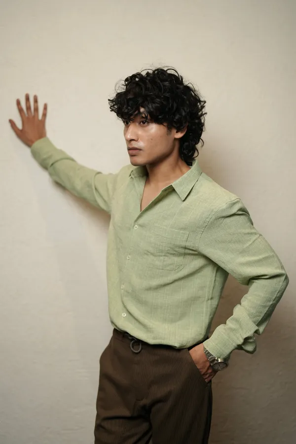 Dunkirk_Pistachio_Cotton_Solid_Shirt_For_Men