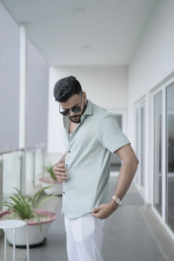 Greenland_Green_Cotton_Solid_Shirt_For_Men