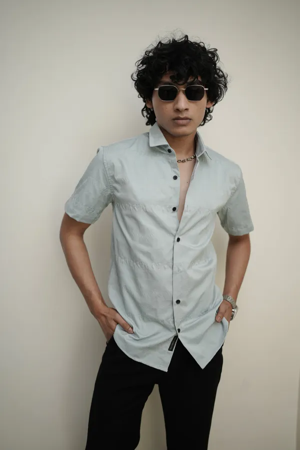 Greenland_Grey_Texture_Cotton_Solid_Shirt_For_Men