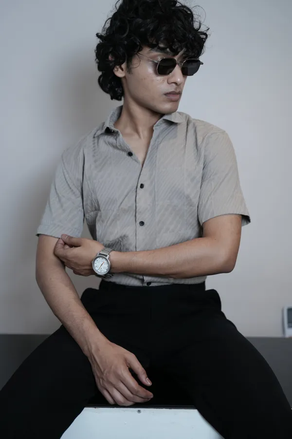 Greenland_Light_Grey_Cotton_Solid_Shirt_For_Men