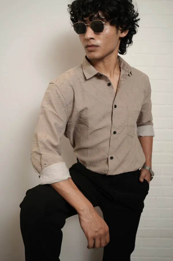 Norway_Beige_Cotton_Solid_Shirt_For_Men