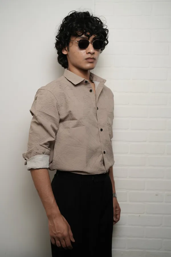 Norway_Beige_Cotton_Solid_Shirt_For_Men