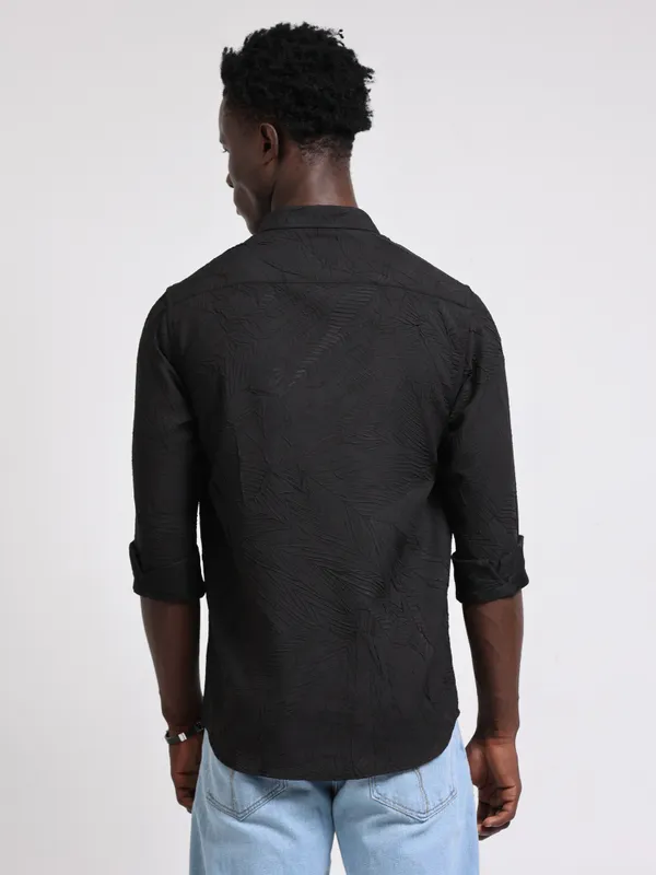 Norway_Black_Cotton_Solid_Shirt_For_Men