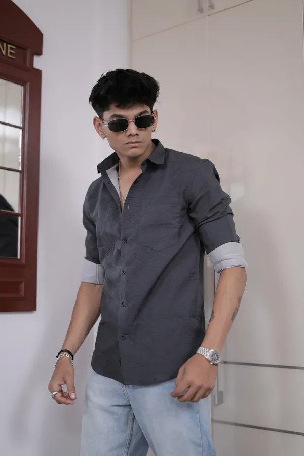 Norway_Grey_Cotton_Solid_Shirt_For_Men