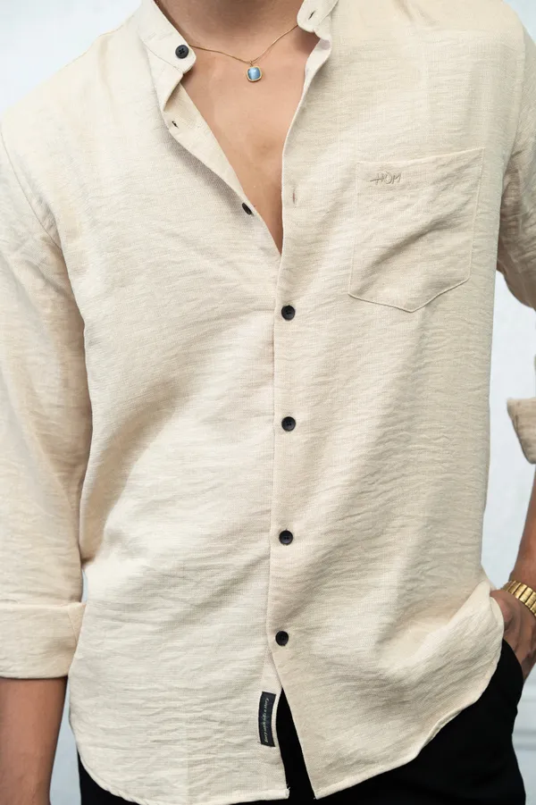 Bali_Beige_Cotton_Solid_Shirt_For_Men