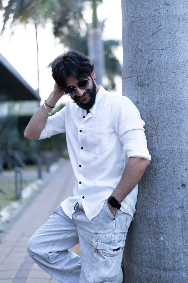 Bali_Fresh_White_Cotton_Solid_Shirt_For_Men