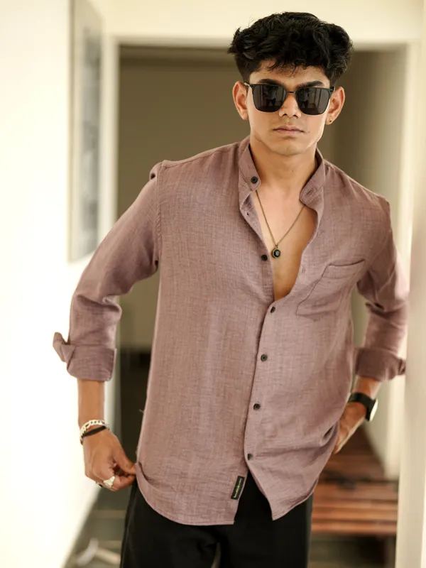 Bali_Purple_Cotton_Solid_Shirt_For_Men