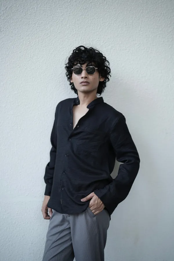Bali_Black_Cotton_Solid_Shirt_For_Men