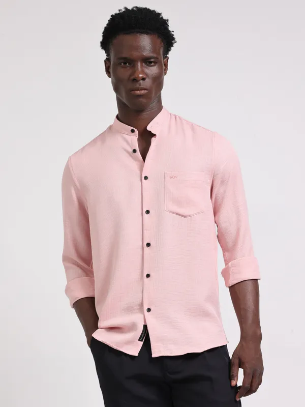 Bali_Pink_Cotton_Solid_Shirt_For_Men