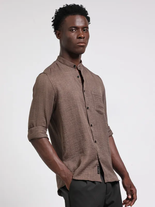 Bali_Brown_Cotton_Solid_Shirt_For_Men