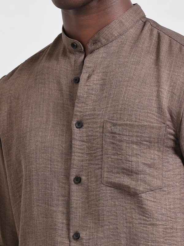 Bali_Brown_Cotton_Solid_Shirt_For_Men