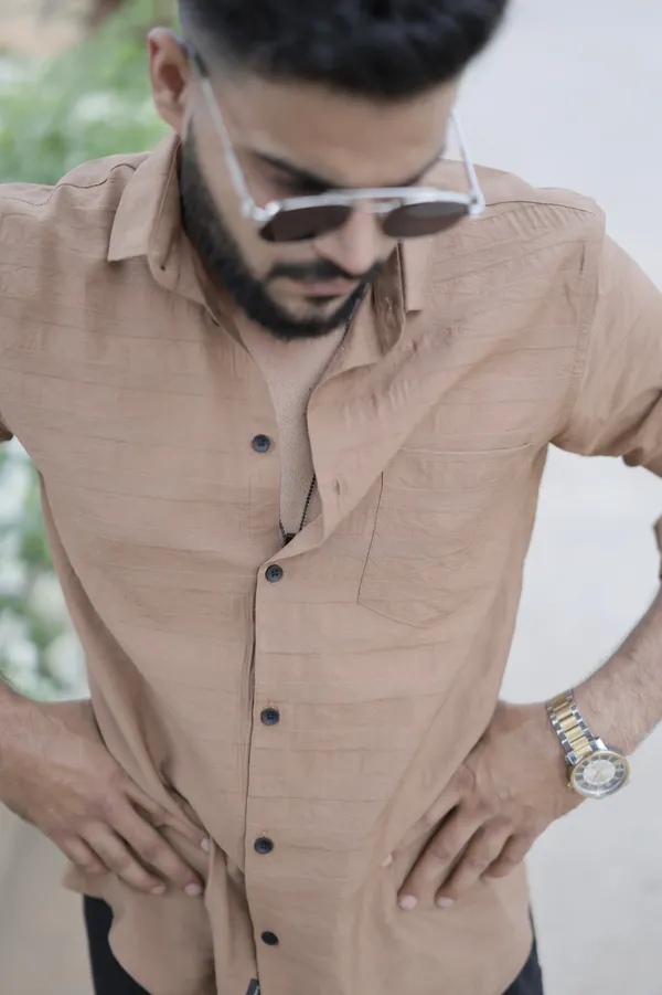 Daegu_Brown_Cotton_Solid_Shirt_For_Men