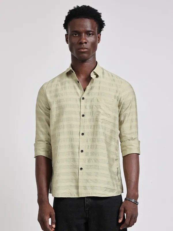 Daegu_Mild_Green_Cotton_Solid_Shirt_For_Men
