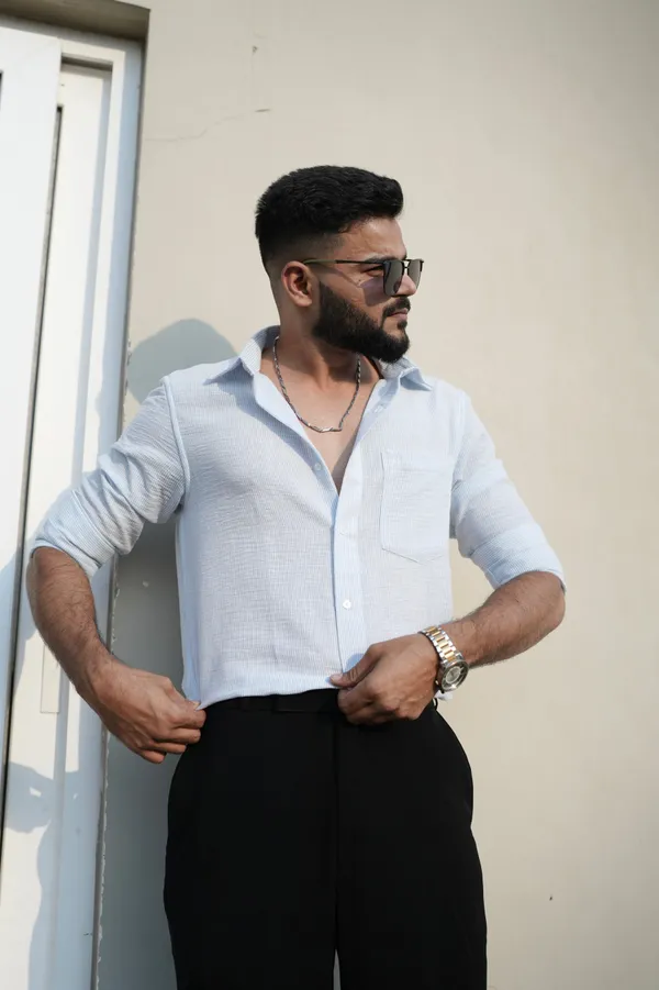 Venice_Powder_Cotton_Striped_Shirt_For_Men