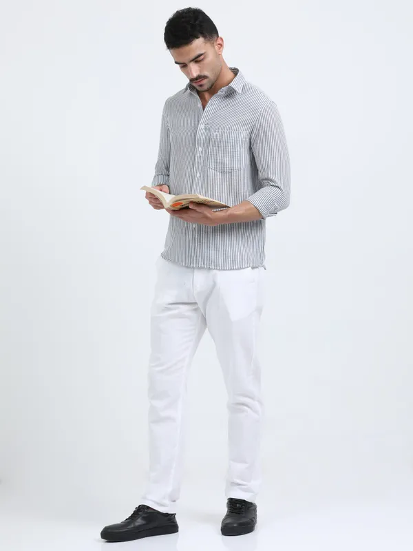 Venice_Deep_Grey_Cotton_Striped_Shirt_For_Men