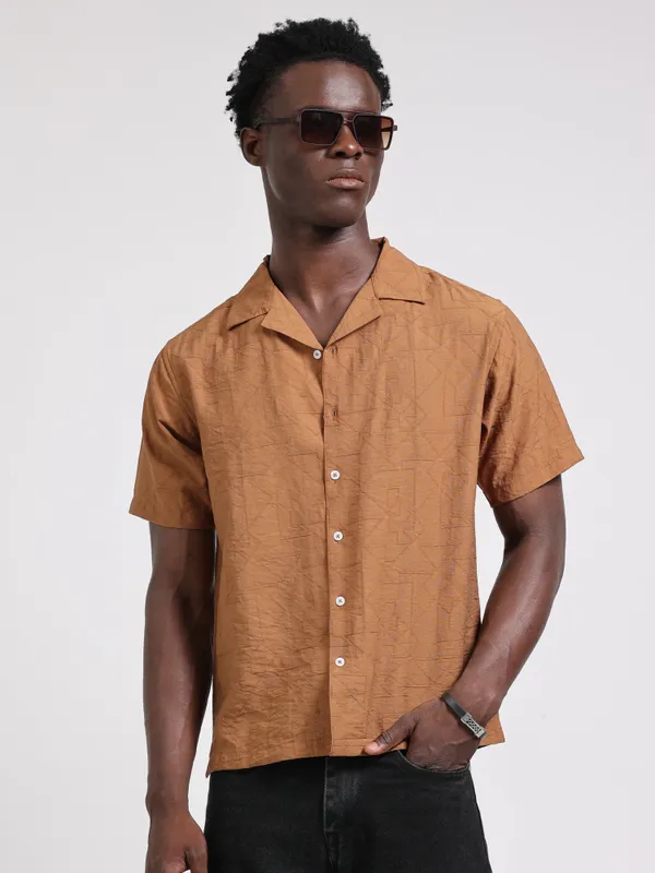 Riga_Brown_Cotton_Solid_Shirt_For_Men