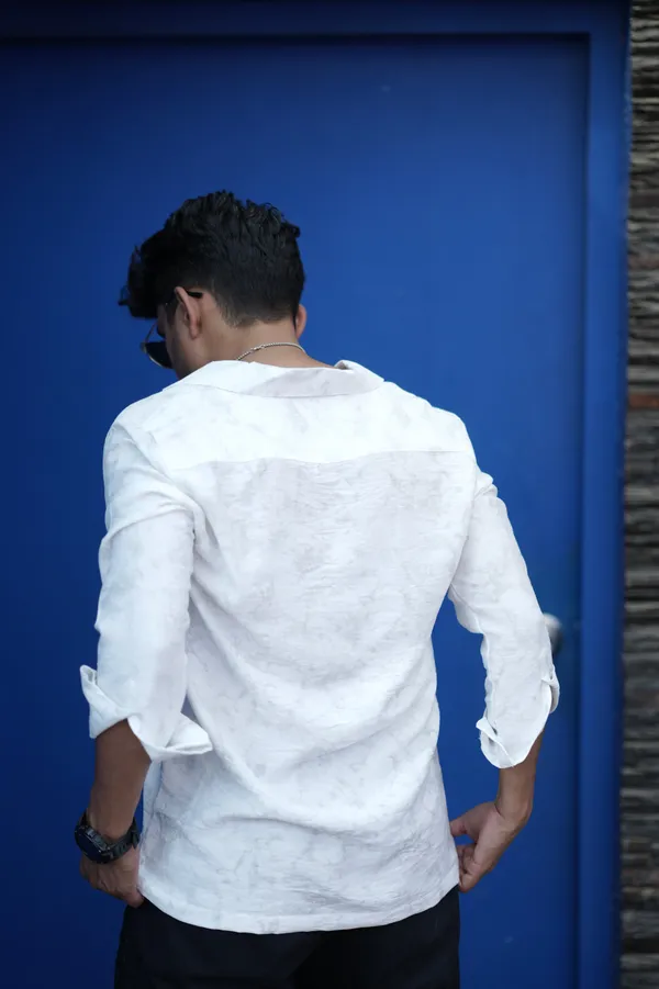 Saudi_White_Cotton_Solid_Shirt_For_Men