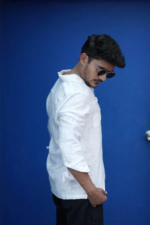 Saudi_White_Cotton_Solid_Shirt_For_Men