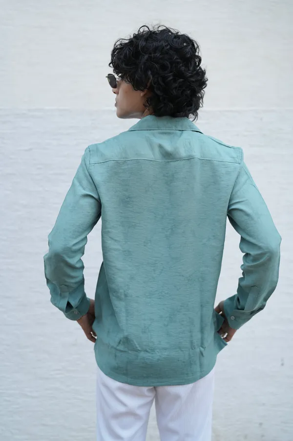 Saudi_Powder_Blue_Cotton_Solid_Shirt_For_Men